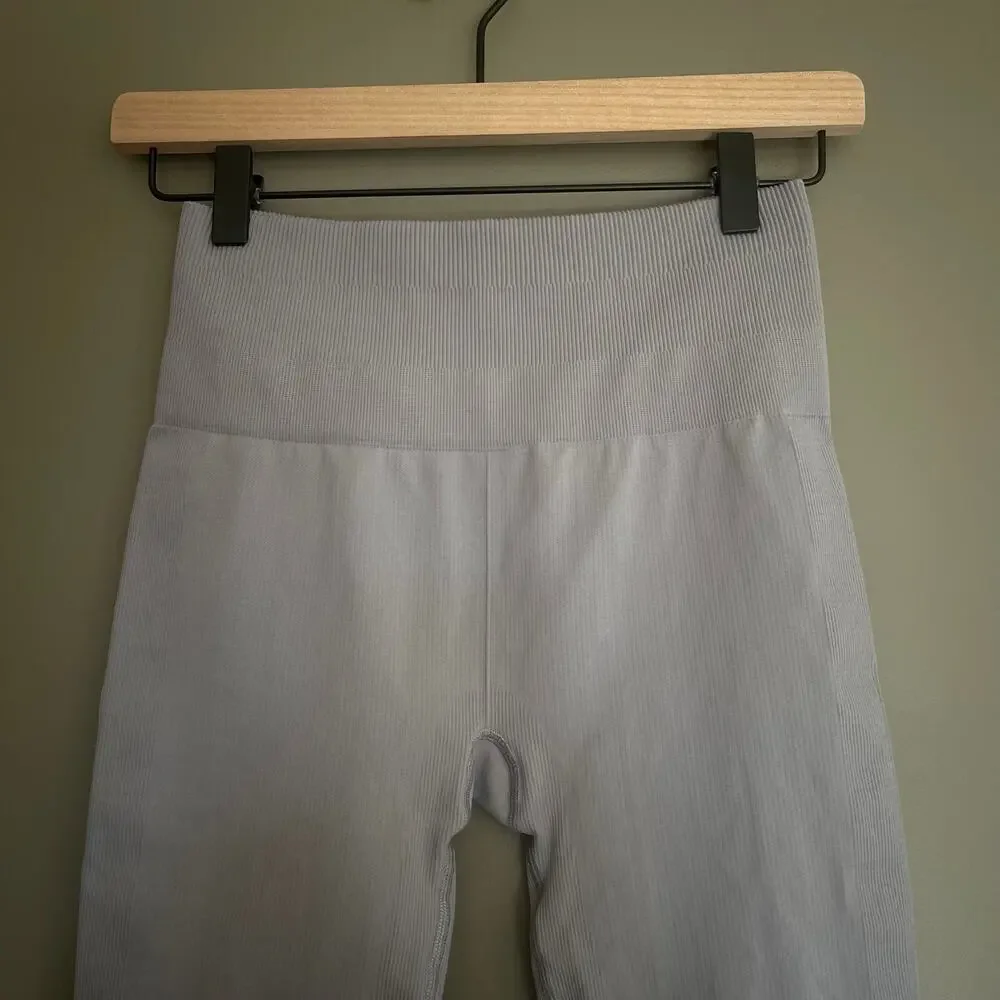 Lululemon Flow & Go Crop‎ Battleship Grey Sz 6 High Waisted Leggings Gym Workout